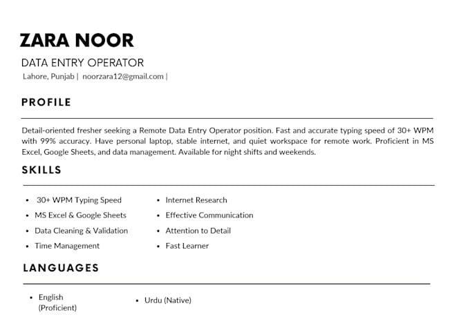 design professional resume and CV in canva